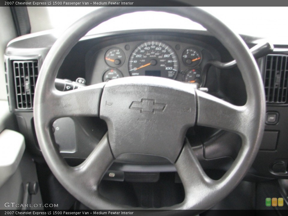 Medium Pewter Interior Steering Wheel for the 2007 Chevrolet Express LS 1500 Passenger Van #53382011