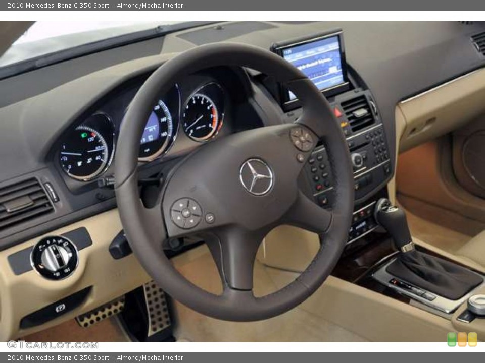 Almond/Mocha Interior Dashboard for the 2010 Mercedes-Benz C 350 Sport #53385212