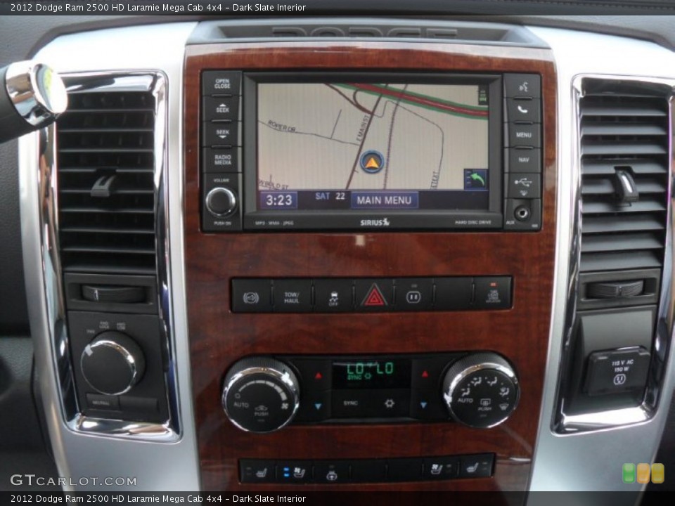 Dark Slate Interior Controls for the 2012 Dodge Ram 2500 HD Laramie Mega Cab 4x4 #53389046