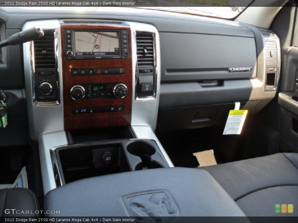 Dark Slate Interior Dashboard for the 2012 Dodge Ram 2500 HD Laramie Mega Cab 4x4 #53389136
