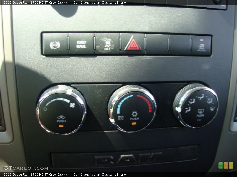Dark Slate/Medium Graystone Interior Controls for the 2012 Dodge Ram 2500 HD ST Crew Cab 4x4 #53389163
