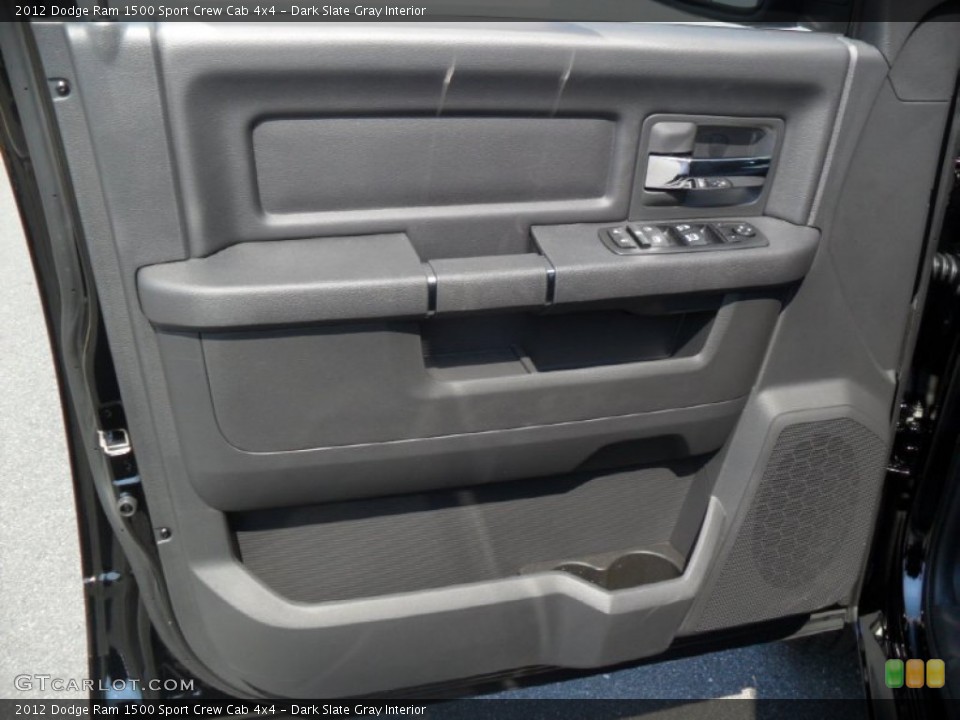 Dark Slate Gray Interior Door Panel for the 2012 Dodge Ram 1500 Sport Crew Cab 4x4 #53389412