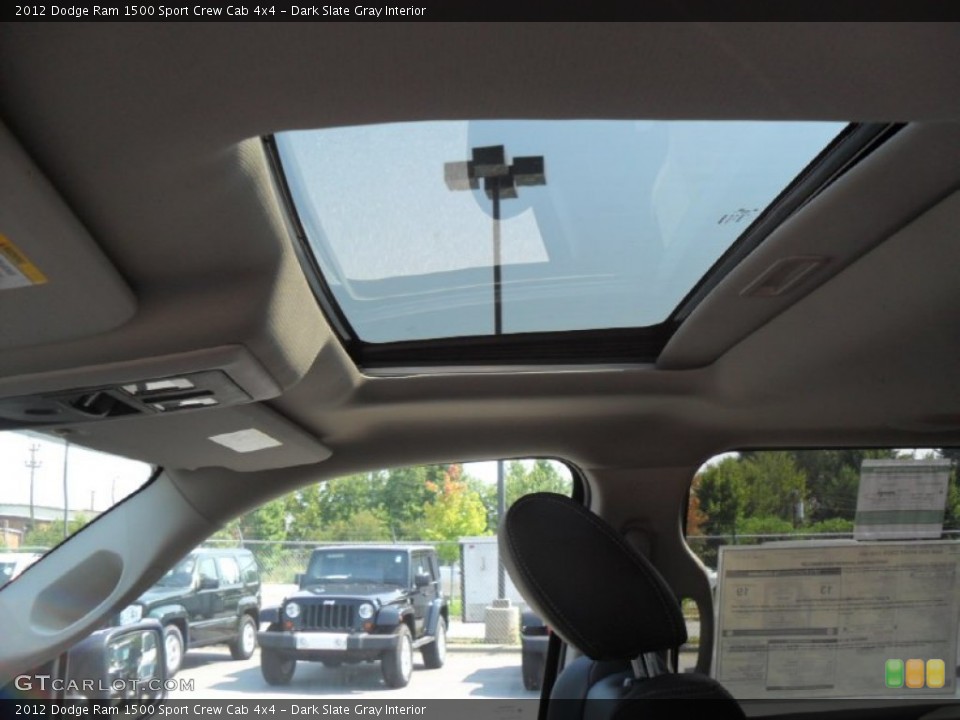 Dark Slate Gray Interior Sunroof for the 2012 Dodge Ram 1500 Sport Crew Cab 4x4 #53389424