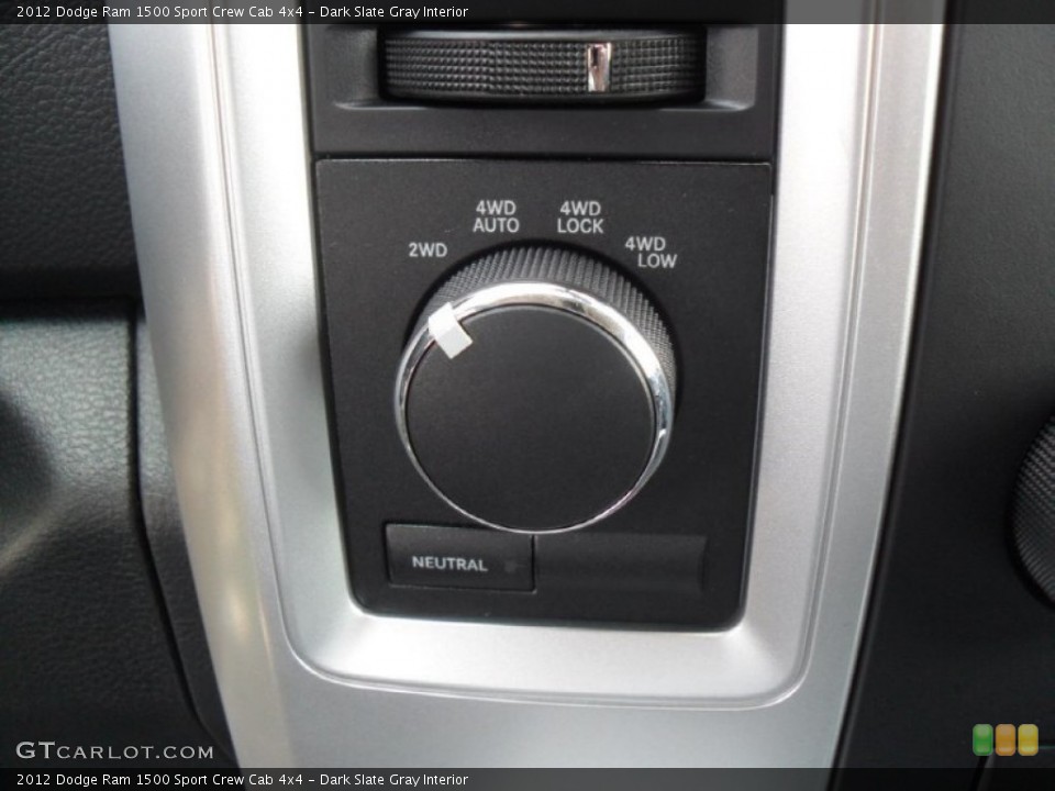 Dark Slate Gray Interior Controls for the 2012 Dodge Ram 1500 Sport Crew Cab 4x4 #53389454