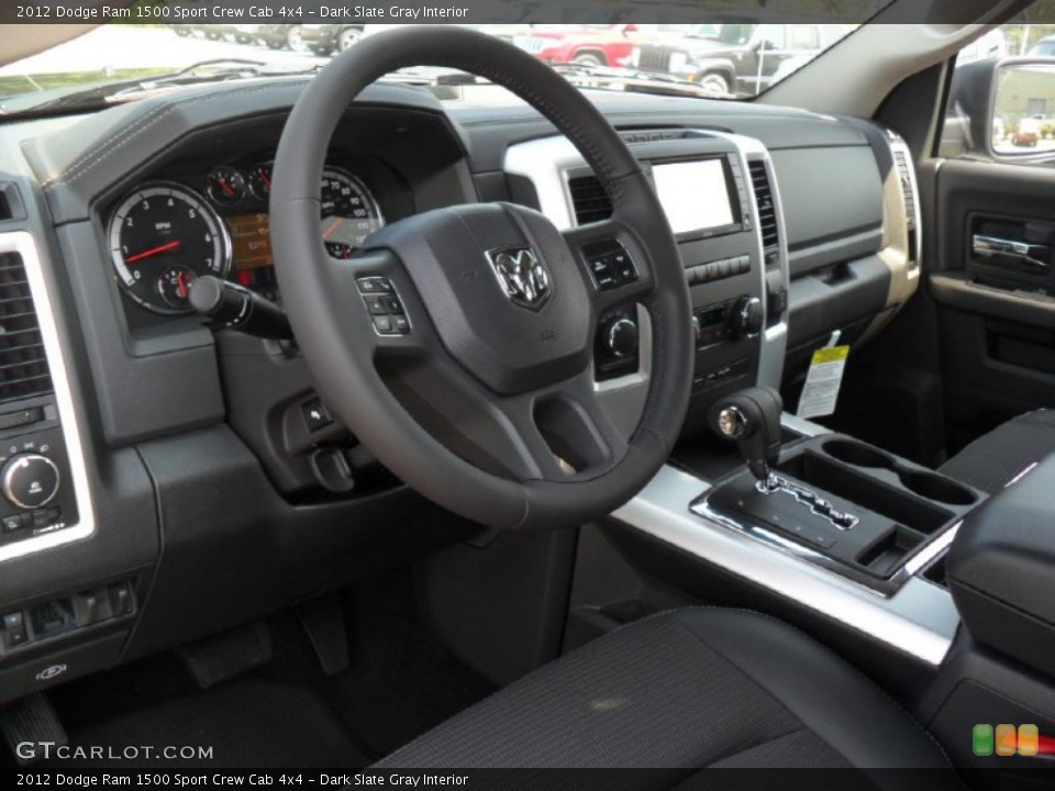 Dark Slate Gray Interior Photo for the 2012 Dodge Ram 1500 Sport Crew Cab 4x4 #53389676