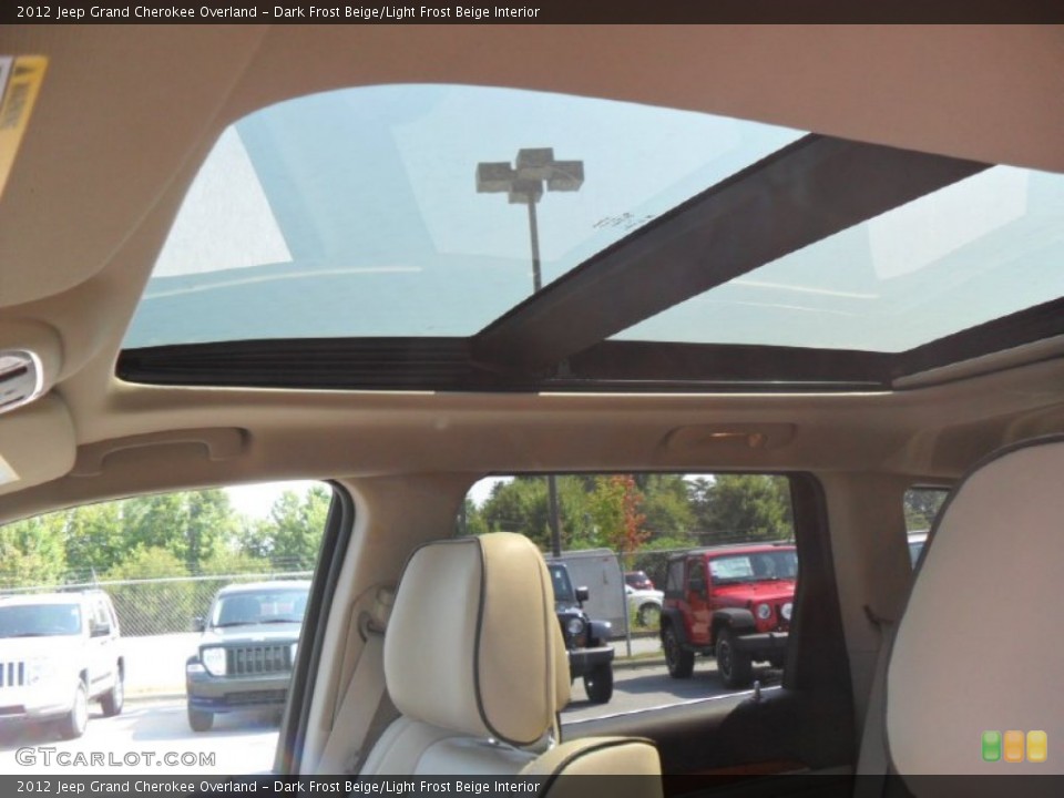 Dark Frost Beige/Light Frost Beige Interior Sunroof for the 2012 Jeep Grand Cherokee Overland #53389844
