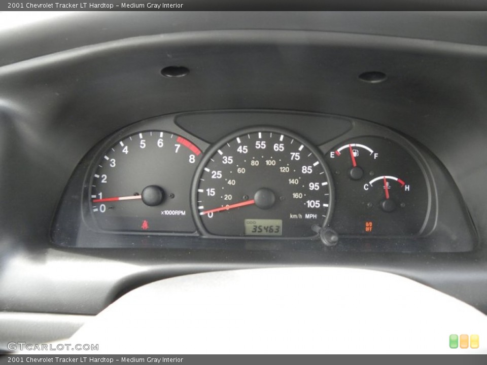 Medium Gray Interior Gauges for the 2001 Chevrolet Tracker LT Hardtop #53389871