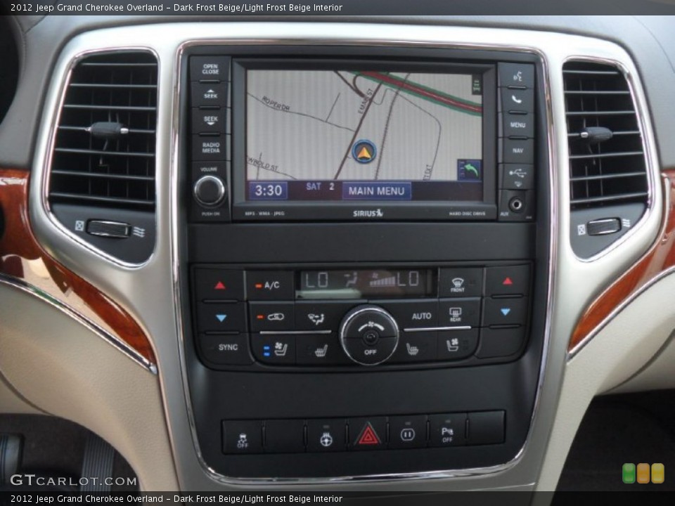 Dark Frost Beige/Light Frost Beige Interior Controls for the 2012 Jeep Grand Cherokee Overland #53389877