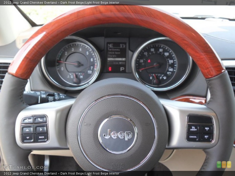 Dark Frost Beige/Light Frost Beige Interior Steering Wheel for the 2012 Jeep Grand Cherokee Overland #53389892