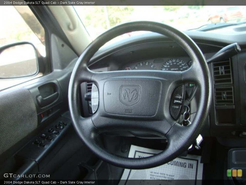 Dark Slate Gray Interior Steering Wheel for the 2004 Dodge Dakota SLT Quad Cab #53390078