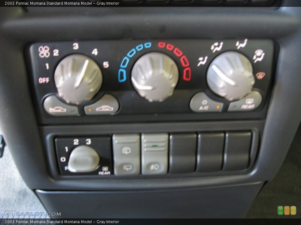 Gray Interior Controls for the 2003 Pontiac Montana  #53391308