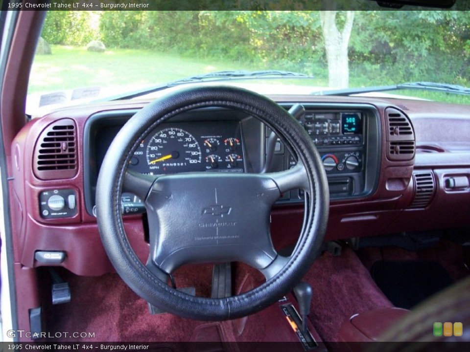 Burgundy Interior Dashboard for the 1995 Chevrolet Tahoe LT 4x4 #53393786