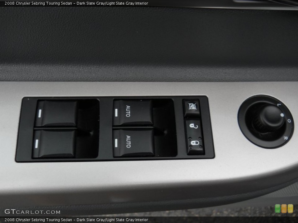 Dark Slate Gray/Light Slate Gray Interior Controls for the 2008 Chrysler Sebring Touring Sedan #53393921