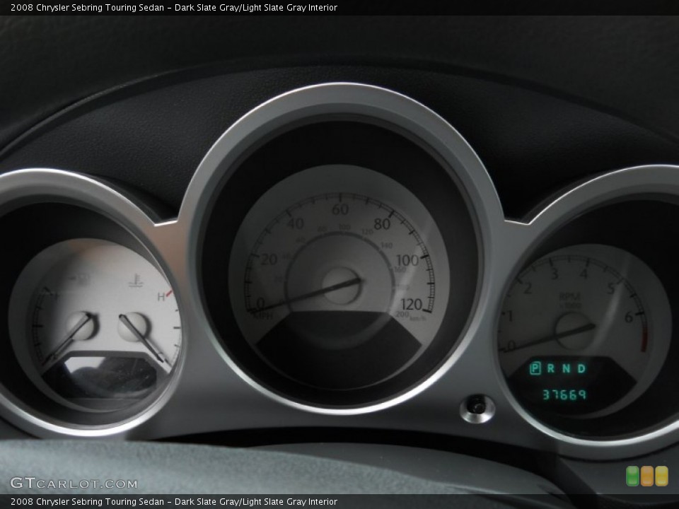 Dark Slate Gray/Light Slate Gray Interior Gauges for the 2008 Chrysler Sebring Touring Sedan #53394115