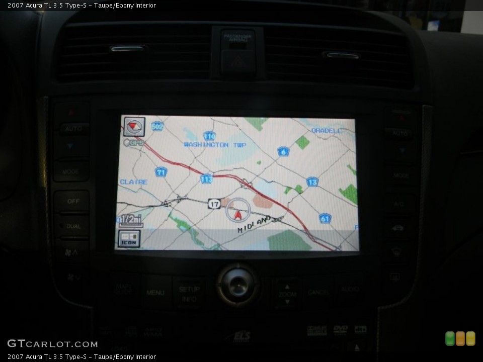 Taupe/Ebony Interior Navigation for the 2007 Acura TL 3.5 Type-S #53398463
