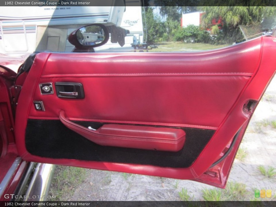 Dark Red Interior Door Panel for the 1982 Chevrolet Corvette Coupe #53398472