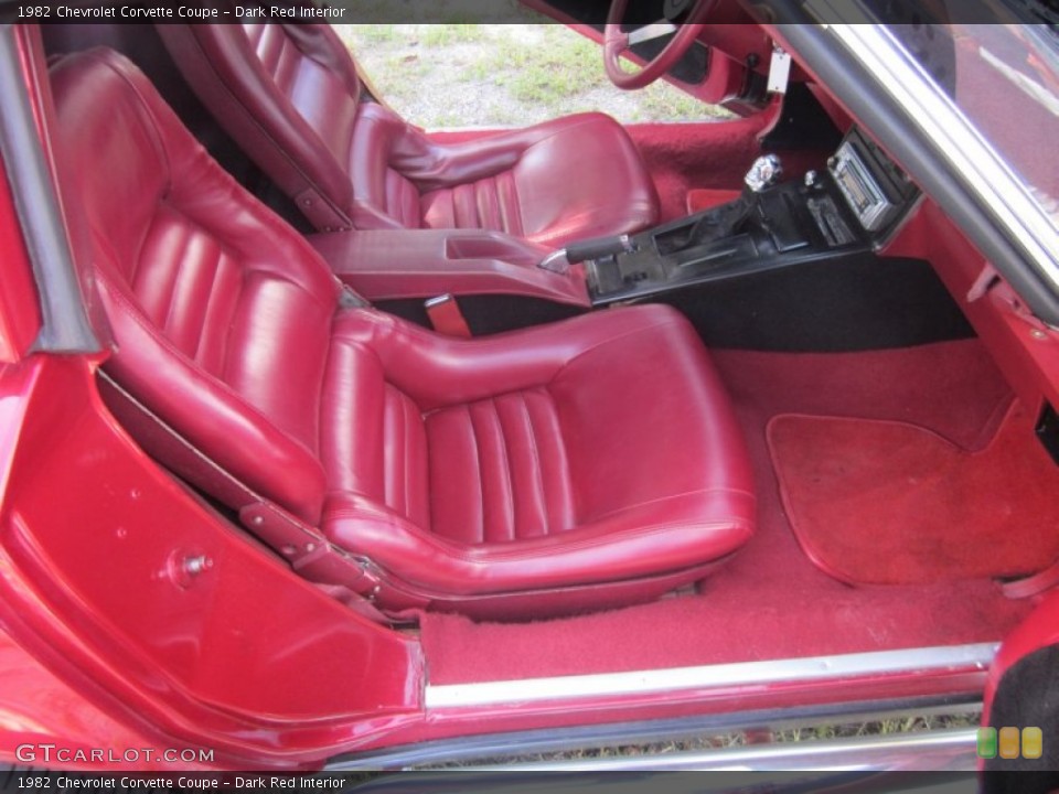 Dark Red Interior Photo for the 1982 Chevrolet Corvette Coupe #53398484