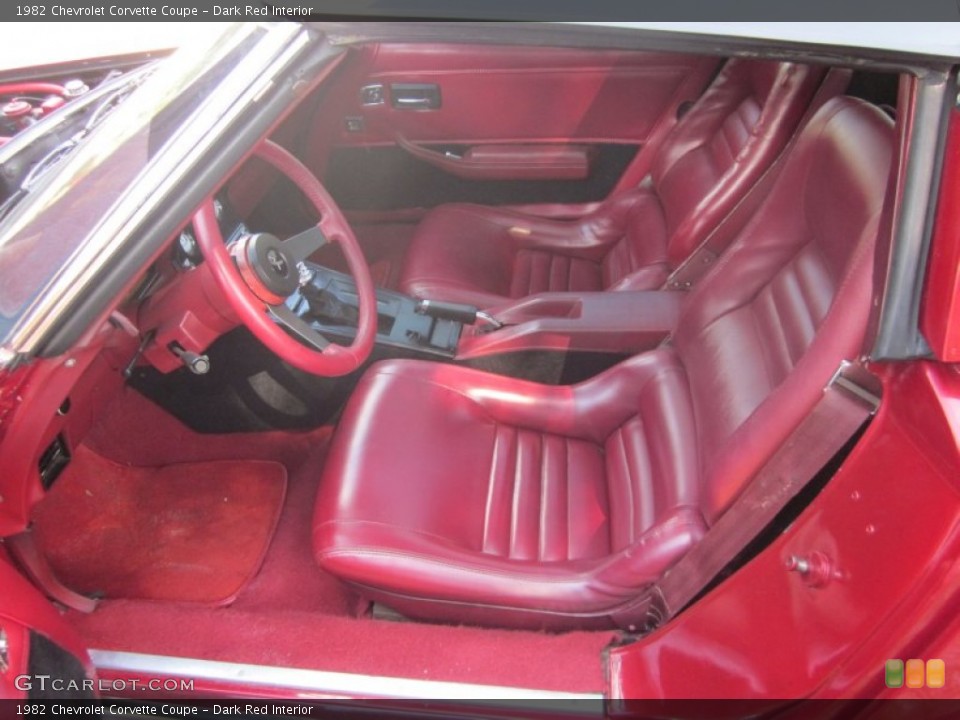 Dark Red Interior Photo for the 1982 Chevrolet Corvette Coupe #53398496