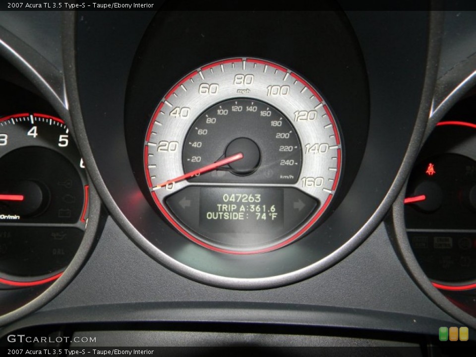 Taupe/Ebony Interior Gauges for the 2007 Acura TL 3.5 Type-S #53398532
