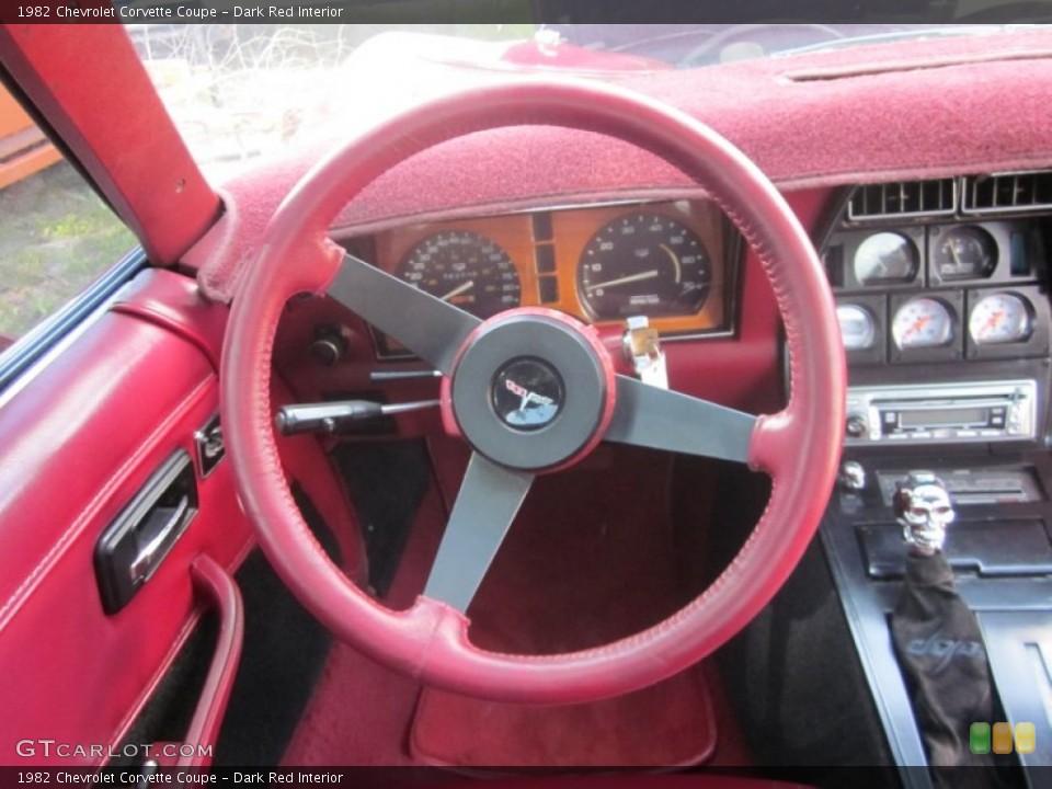 Dark Red Interior Steering Wheel for the 1982 Chevrolet Corvette Coupe #53398535