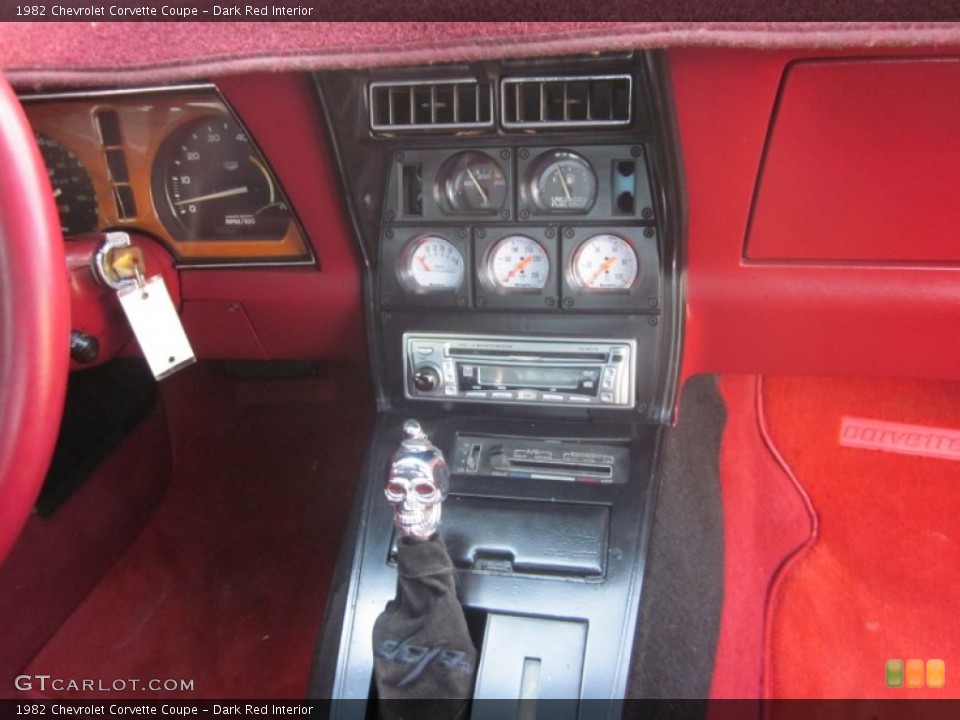 Dark Red Interior Controls for the 1982 Chevrolet Corvette Coupe #53398547