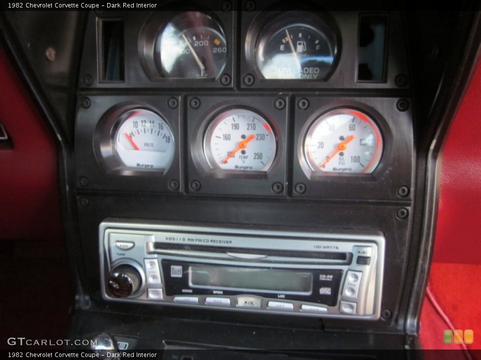 Dark Red Interior Gauges for the 1982 Chevrolet Corvette Coupe #53398568