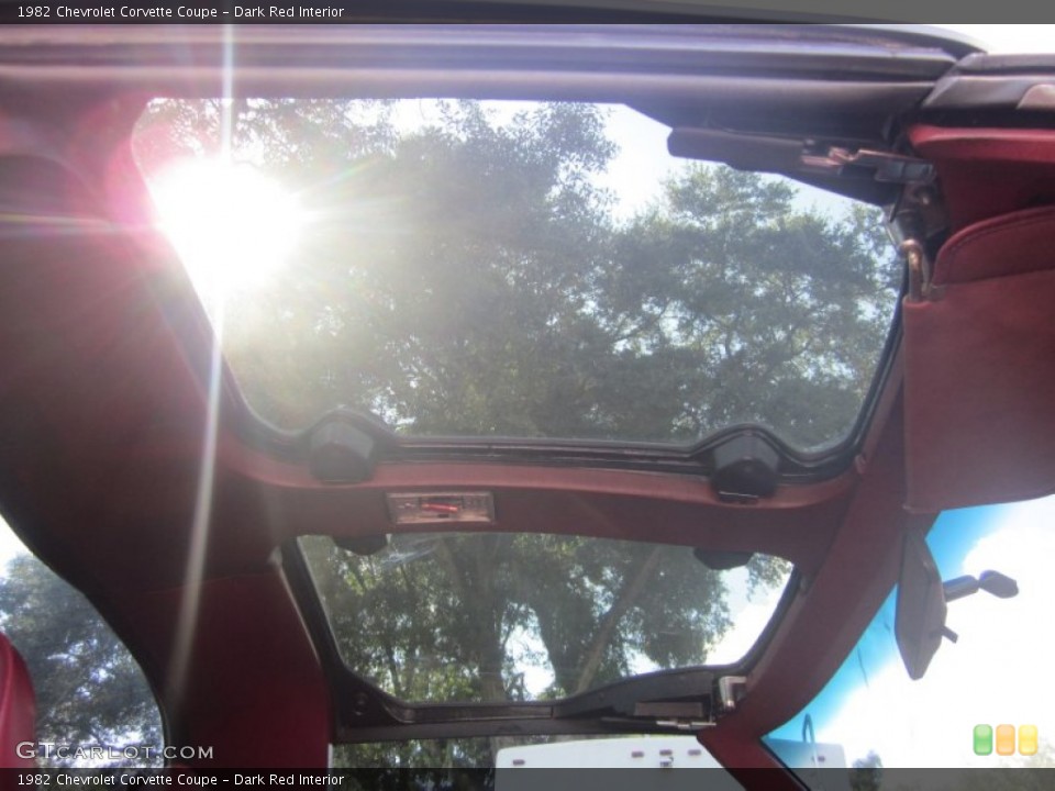 Dark Red Interior Sunroof for the 1982 Chevrolet Corvette Coupe #53398604