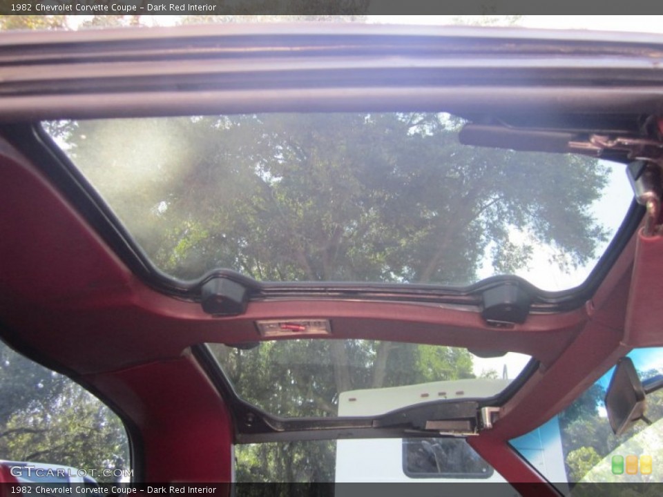 Dark Red Interior Sunroof for the 1982 Chevrolet Corvette Coupe #53398616