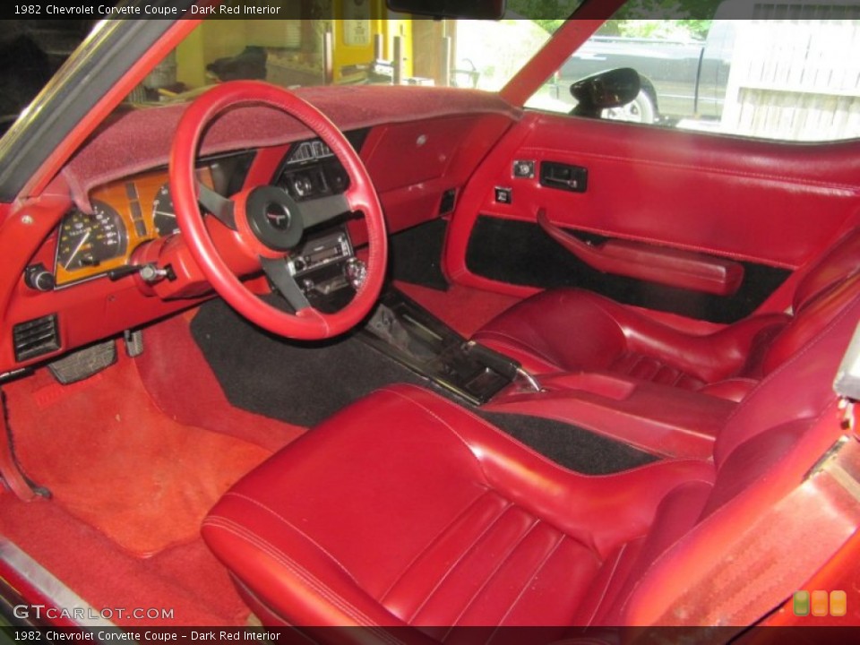 Dark Red Interior Photo for the 1982 Chevrolet Corvette Coupe #53399027