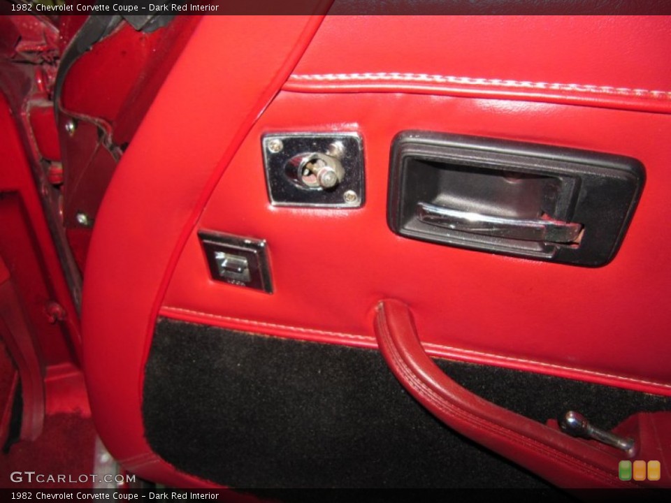 Dark Red Interior Controls for the 1982 Chevrolet Corvette Coupe #53399036