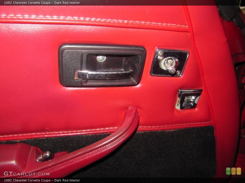 Dark Red Interior Controls for the 1982 Chevrolet Corvette Coupe #53399042