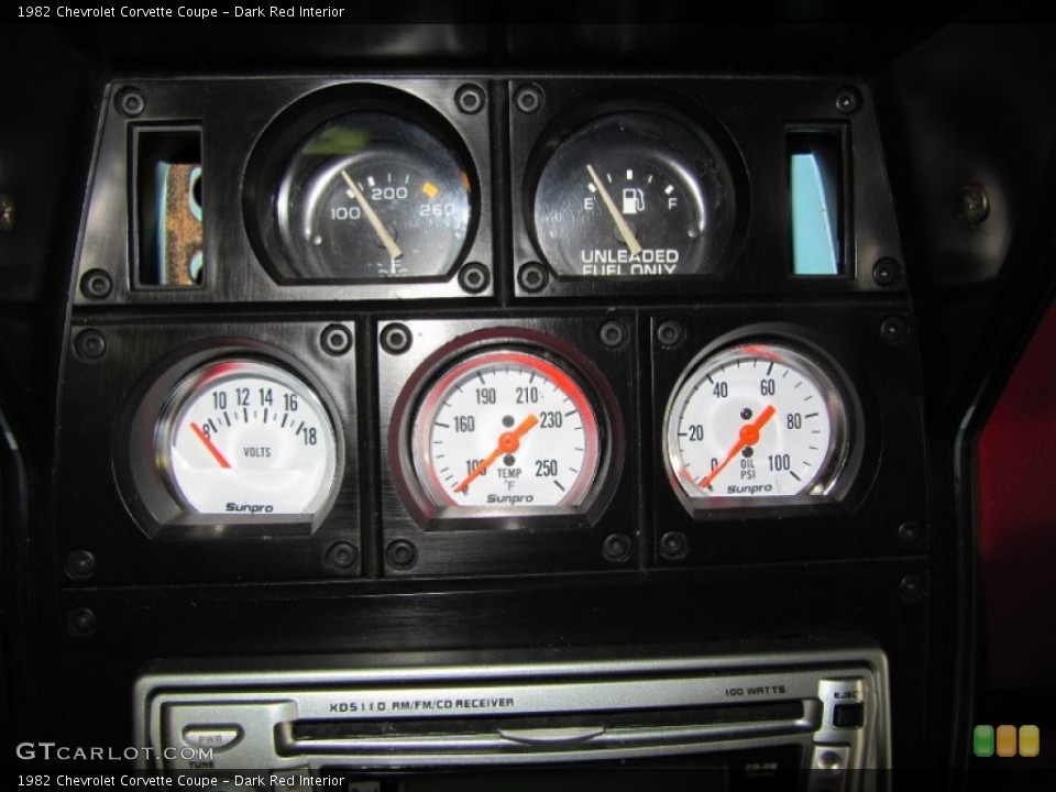 Dark Red Interior Gauges for the 1982 Chevrolet Corvette Coupe #53399159