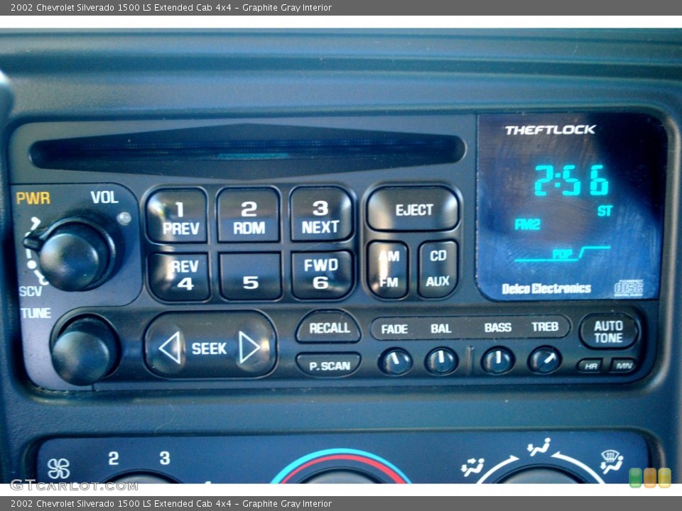 Graphite Gray Interior Audio System for the 2002 Chevrolet Silverado 1500 LS Extended Cab 4x4 #53401652