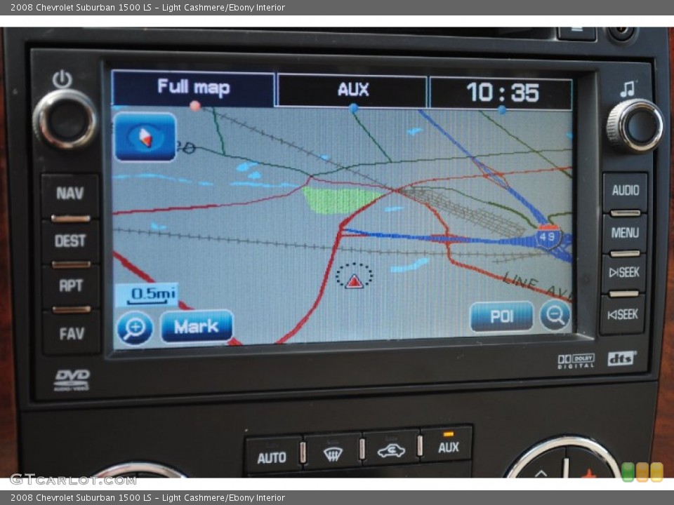 Light Cashmere/Ebony Interior Navigation for the 2008 Chevrolet Suburban 1500 LS #53405207