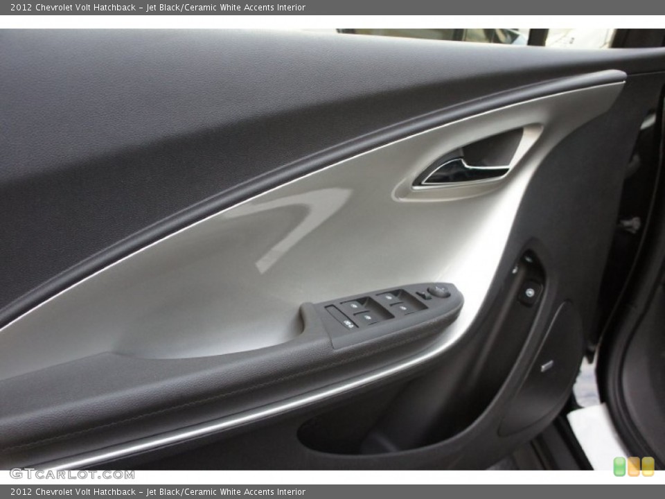 Jet Black/Ceramic White Accents Interior Door Panel for the 2012 Chevrolet Volt Hatchback #53406275