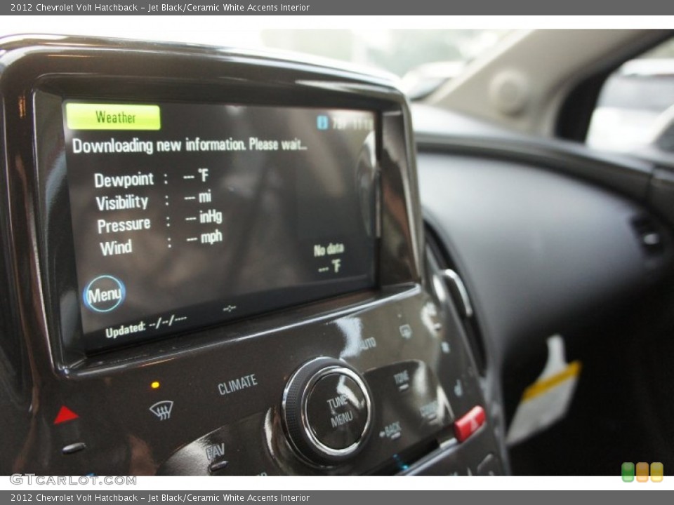 Jet Black/Ceramic White Accents Interior Controls for the 2012 Chevrolet Volt Hatchback #53406320