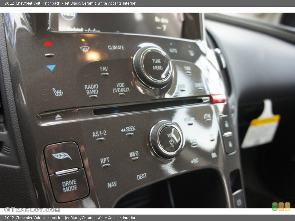 Jet Black/Ceramic White Accents Interior Controls for the 2012 Chevrolet Volt Hatchback #53406326