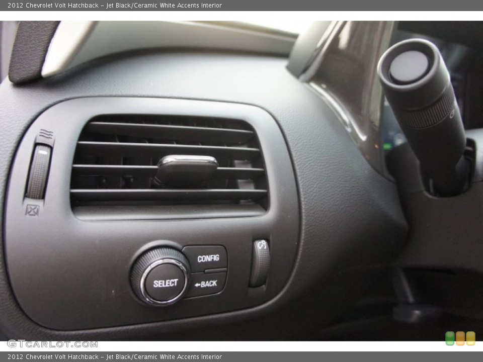Jet Black/Ceramic White Accents Interior Controls for the 2012 Chevrolet Volt Hatchback #53406338