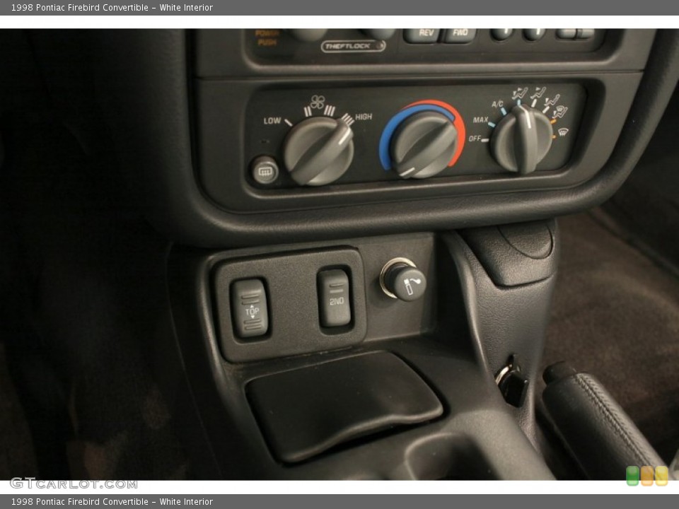 White Interior Controls for the 1998 Pontiac Firebird Convertible #53407229