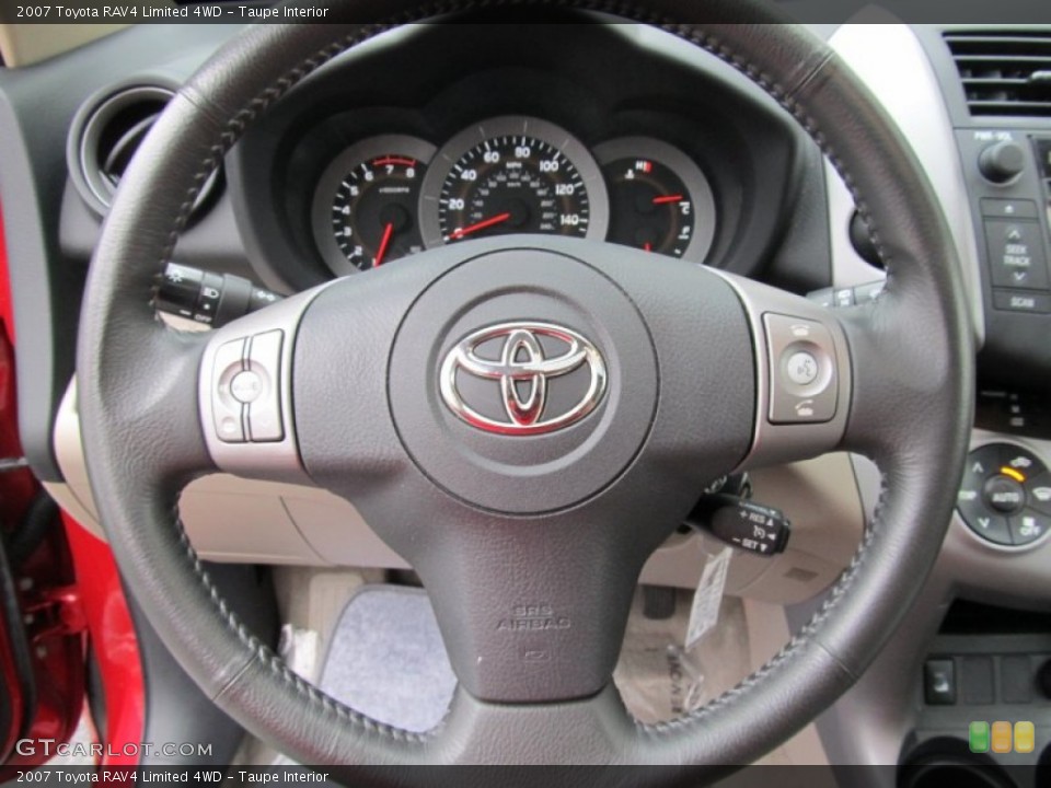 Taupe Interior Steering Wheel for the 2007 Toyota RAV4 Limited 4WD #53407346