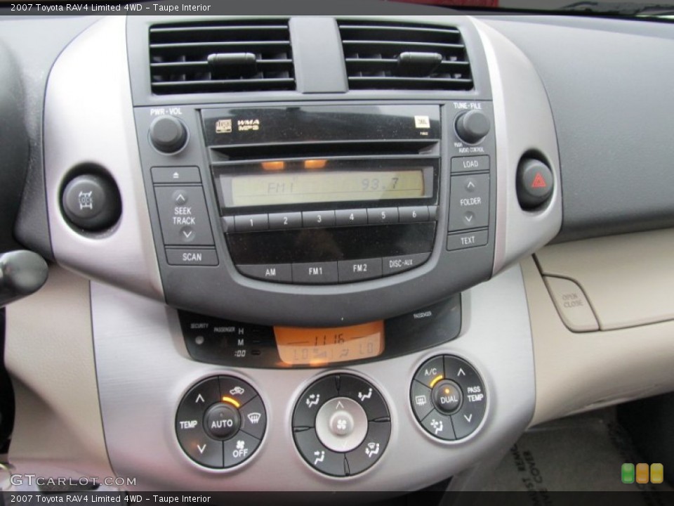Taupe Interior Controls for the 2007 Toyota RAV4 Limited 4WD #53407352