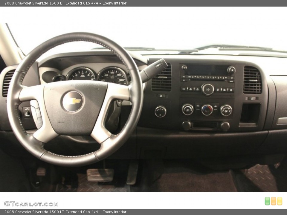 Ebony Interior Dashboard for the 2008 Chevrolet Silverado 1500 LT Extended Cab 4x4 #53407622