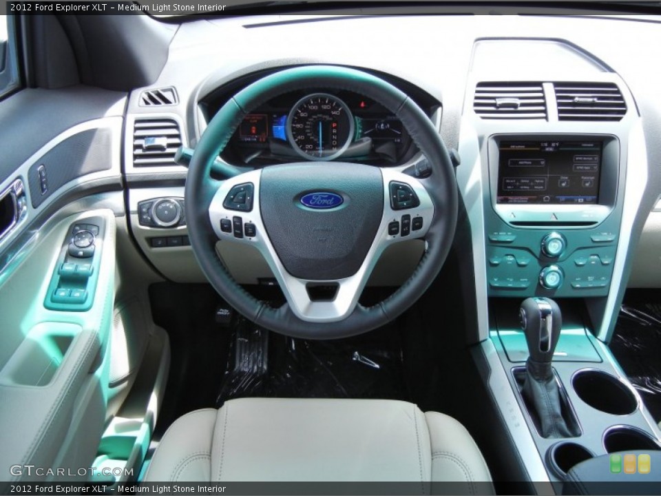 Medium Light Stone Interior Dashboard for the 2012 Ford Explorer XLT #53412382
