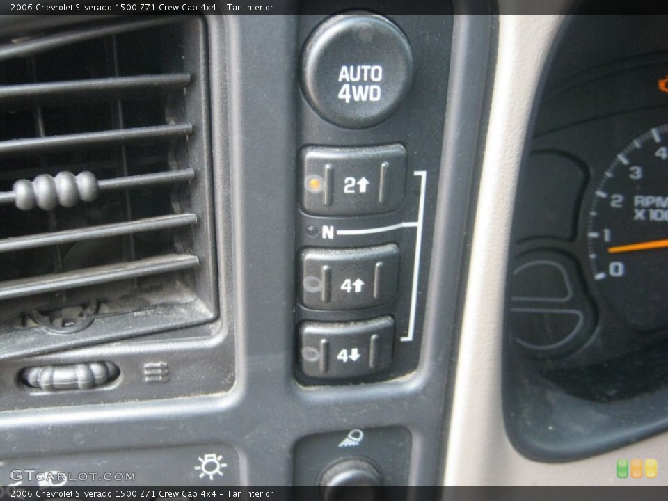 Tan Interior Controls for the 2006 Chevrolet Silverado 1500 Z71 Crew Cab 4x4 #53415047