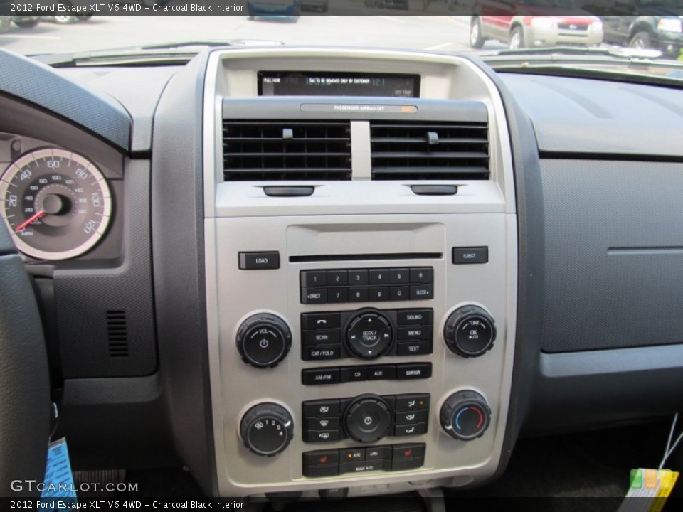 Charcoal Black Interior Controls for the 2012 Ford Escape XLT V6 4WD #53417576