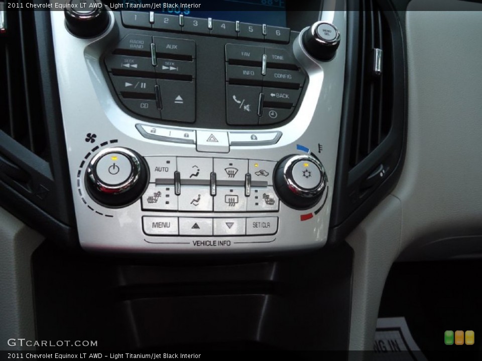 Light Titanium/Jet Black Interior Controls for the 2011 Chevrolet Equinox LT AWD #53423509