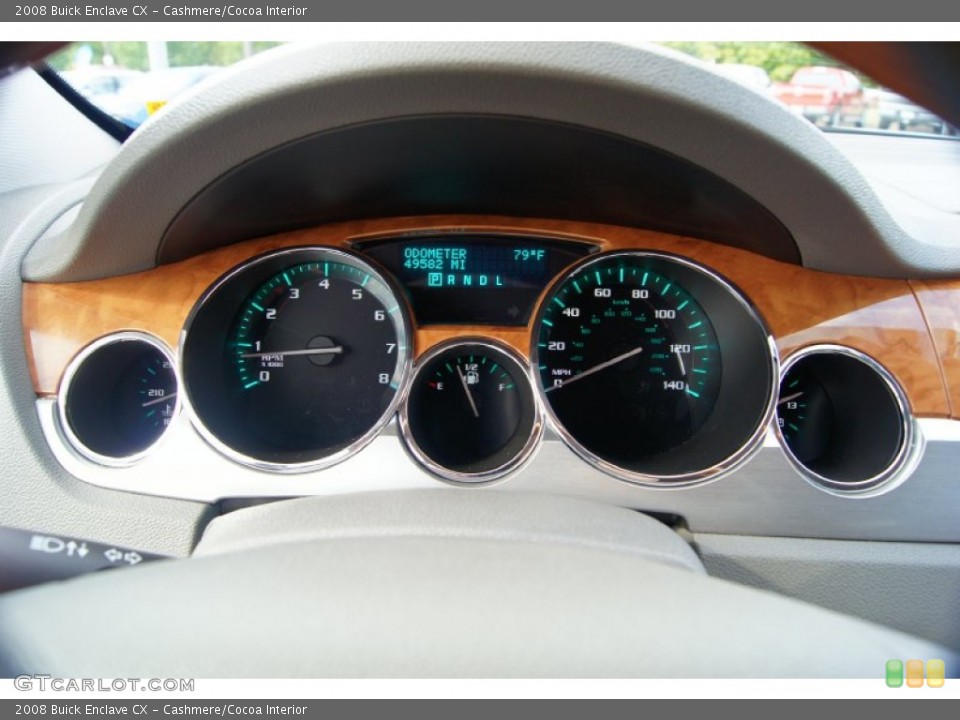 Cashmere/Cocoa Interior Gauges for the 2008 Buick Enclave CX #53426617