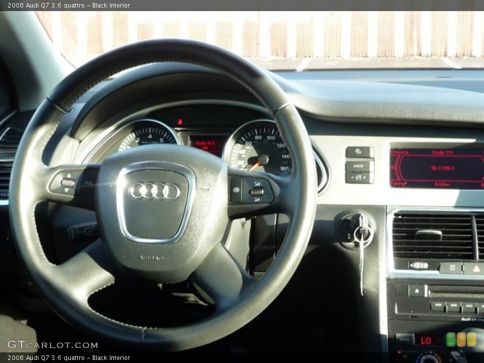 Black Interior Steering Wheel for the 2008 Audi Q7 3.6 quattro #53427412