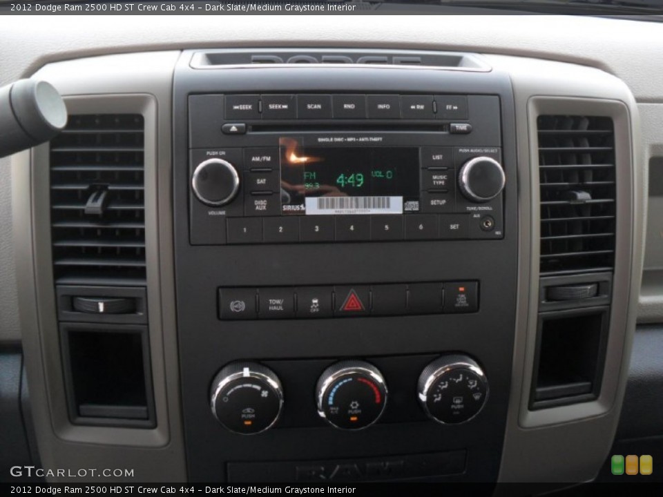 Dark Slate/Medium Graystone Interior Controls for the 2012 Dodge Ram 2500 HD ST Crew Cab 4x4 #53427585