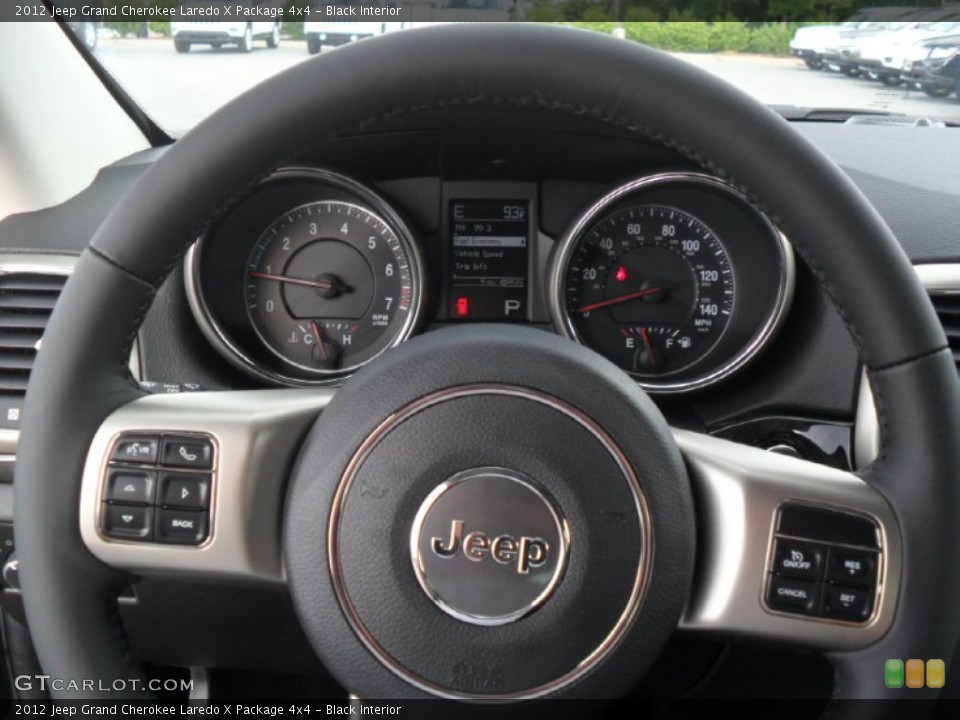 Black Interior Steering Wheel for the 2012 Jeep Grand Cherokee Laredo X Package 4x4 #53427964